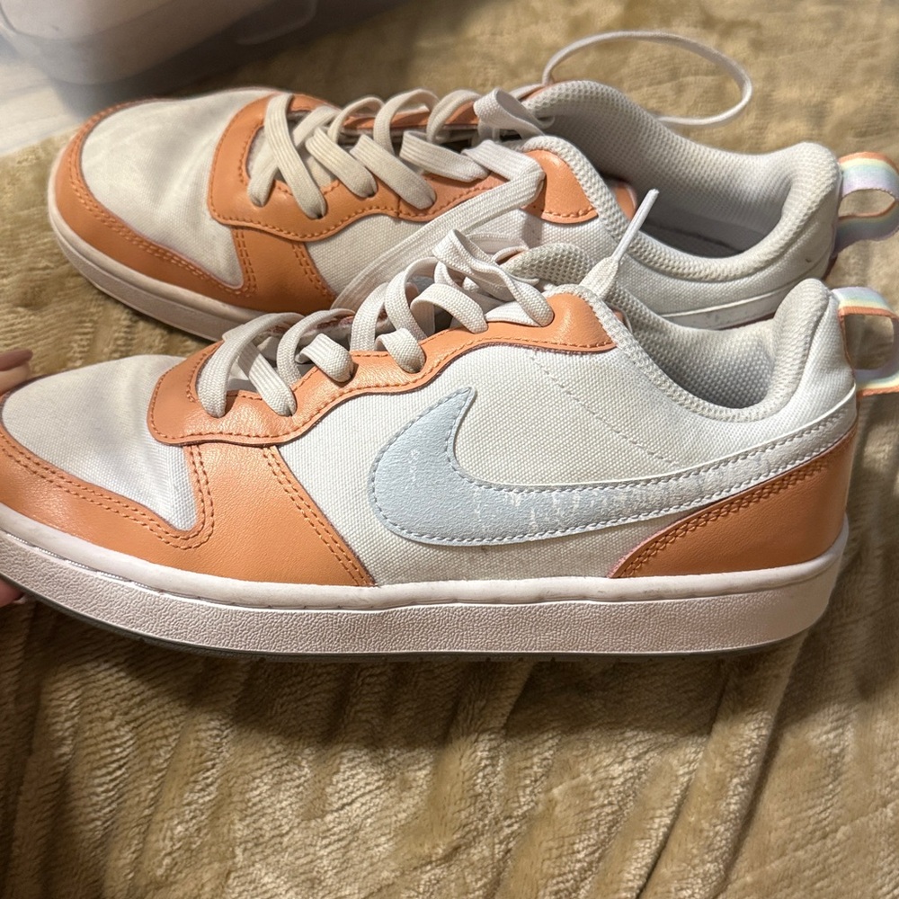 Nike Cream and Orange Casual Sneakers
